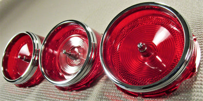 1965 CHEVROLET IMPALA REAR TAIL LAMP & BACKUP LIGHTS LENS SET NEW