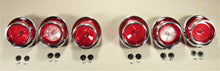 1965 CHEVROLET IMPALA TAIL LAMP LIGHT LENS & HI-SHINE CHROME TRIM RING BEZEL SET