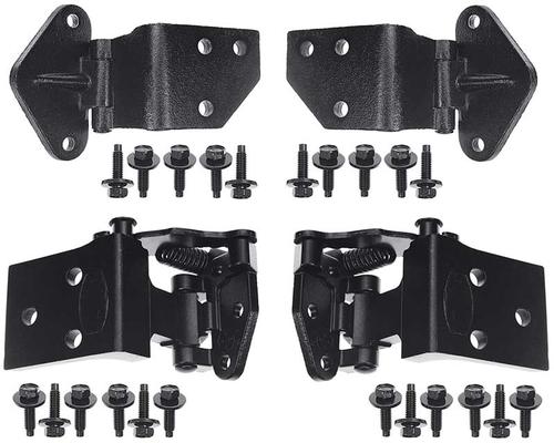 1965-66 Mustang; Upper and Lower Door Hinge Kit; with Hardware