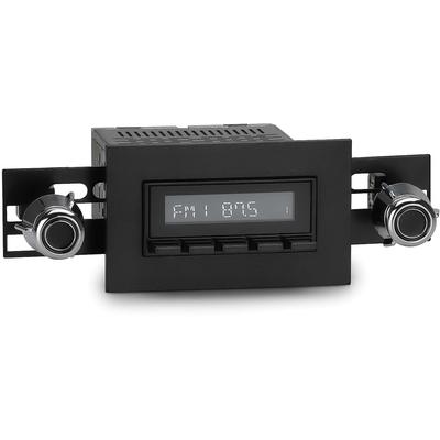 1972-86 Ford; RetroSound Long Beach Radio; Black Face; Black Pushbuttons; Black Installation Bezel & Black Dot Knobs
