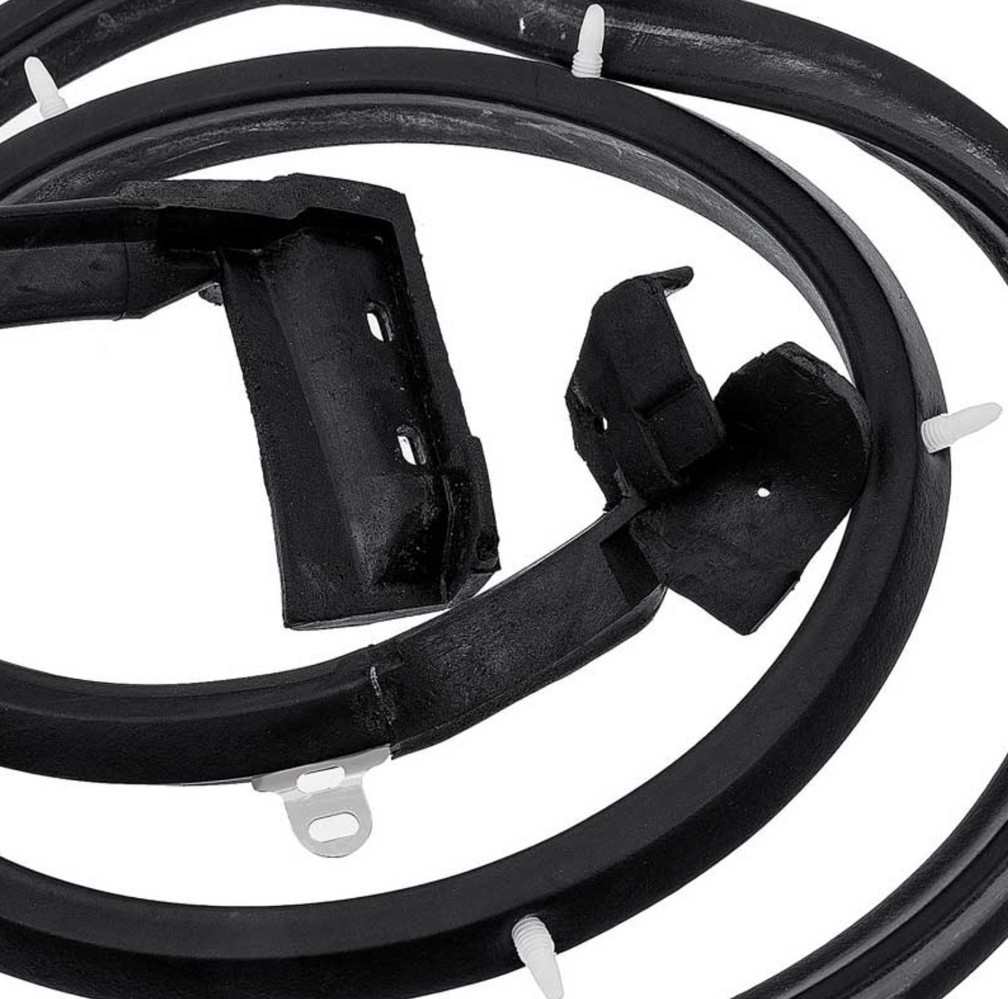 1961-1964 Impala / GM Full-Size; Rear Door Frame Weatherstrip with Clips; 4 Door