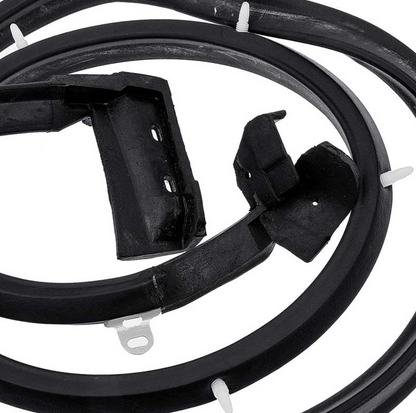 1961-1964 Impala / GM Full-Size; Rear Door Frame Weatherstrip with Clips; 4 Door