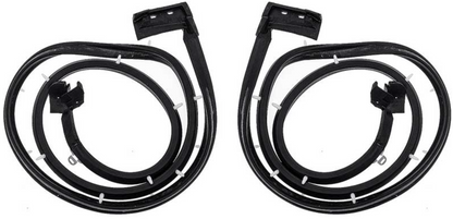 1961-1964 Impala / GM Full-Size; Rear Door Frame Weatherstrip with Clips; 4 Door
