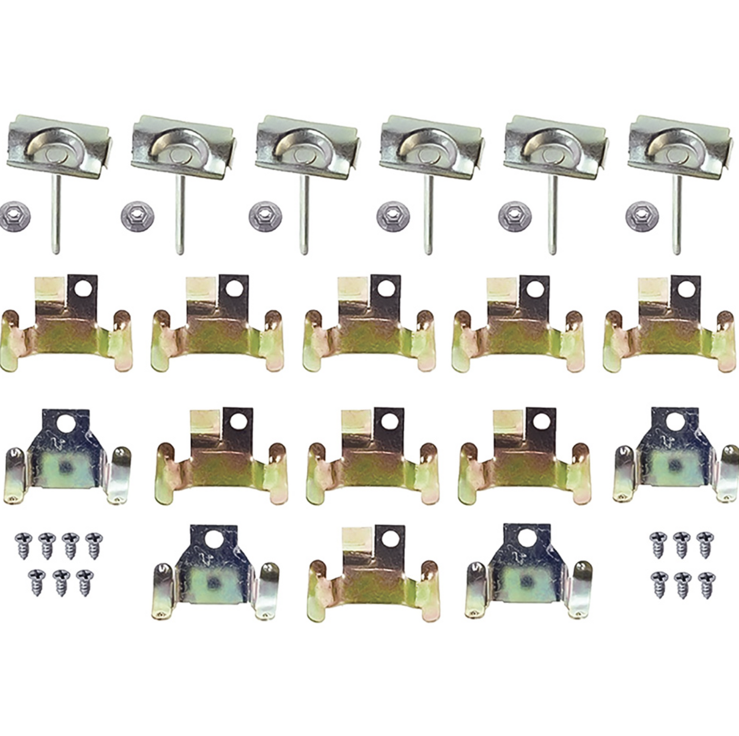 1959-1960 Buick, Chevy, Pontiac, Oldsmobile; Front Windshield Molding Clip Set;