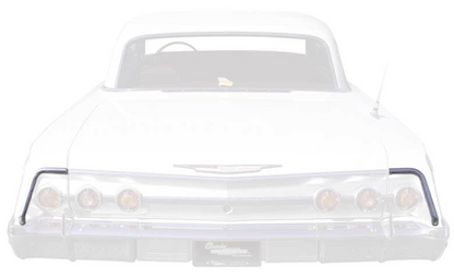 1962 Impala; Tail Panel Cove Moldings; with Hardware; Pair