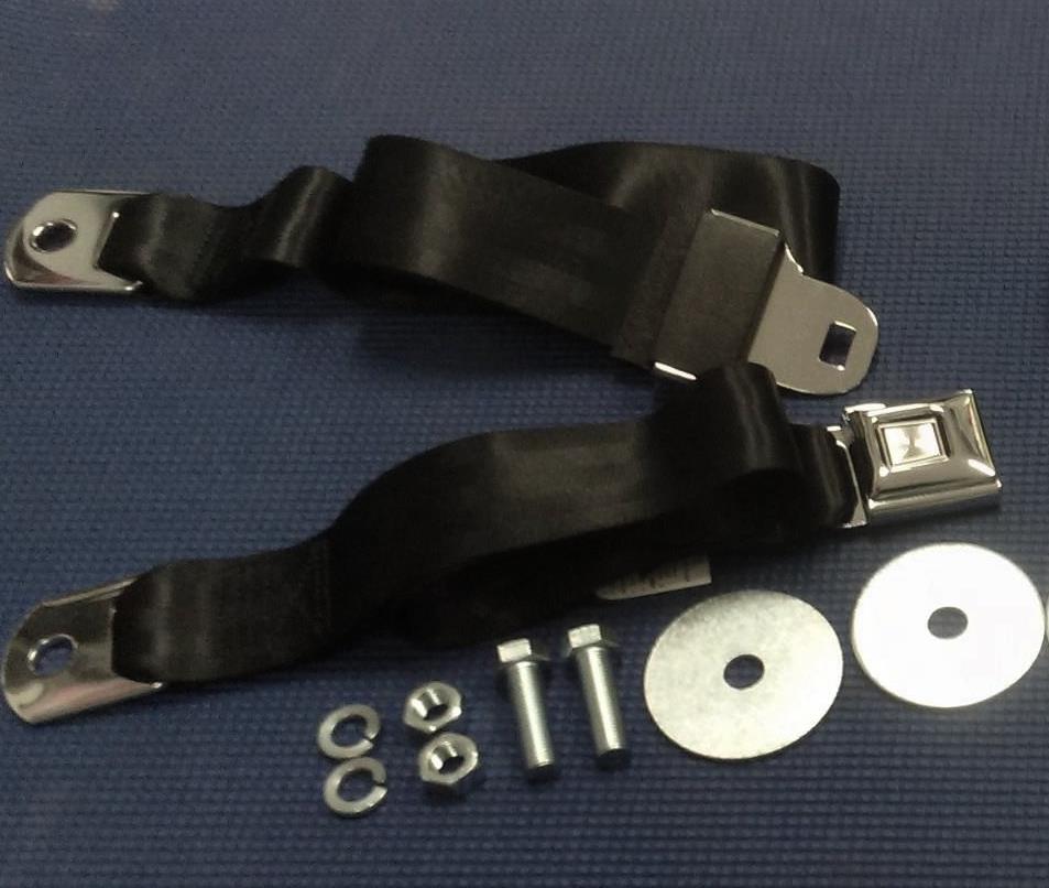 1973-1991 CHEVROLET PICKUP 3POINT RETRACTABLE OE STYLE BLACK SEAT BELTS  3 SETS