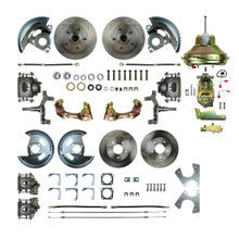 The Right Stuff 67 Firebird Non-Staggered 2" Drop 4 Wheel Power Disc Brake Conversion - (AFXDC42D-PF)