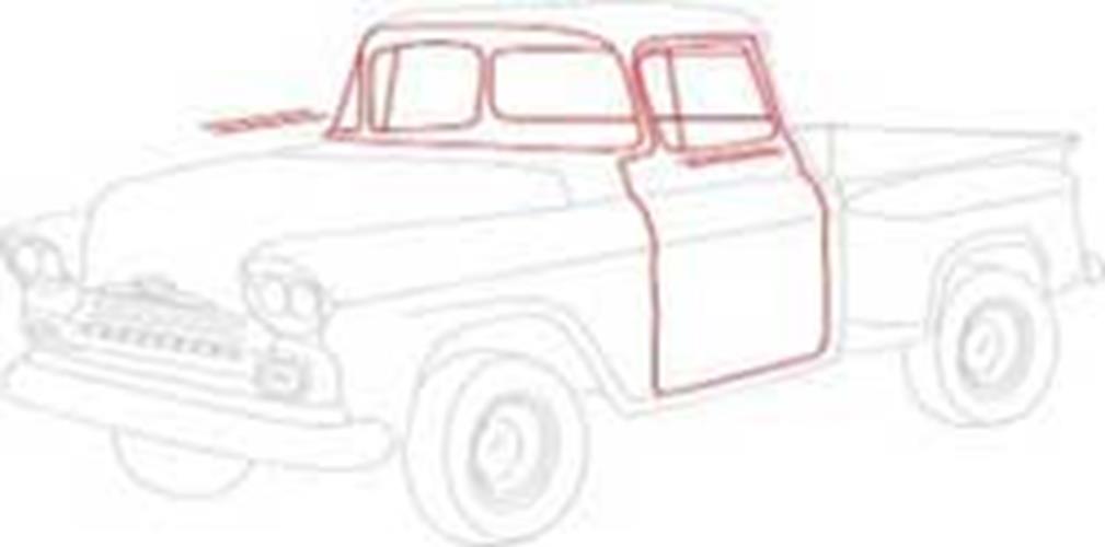 1955 - 59 CHEVROLET GMC TRUCK - 2 DOOR STANDARD CAB PICKUP WEATHERSTRIP 2ND GEN